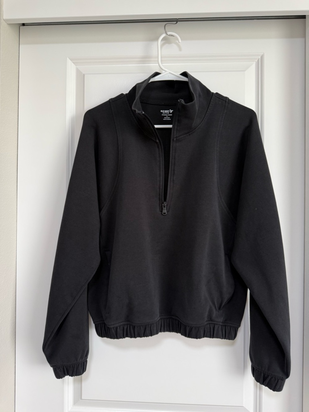 Active Sweatshirt Dynamic Half Zip Black Sporty Shirt Top